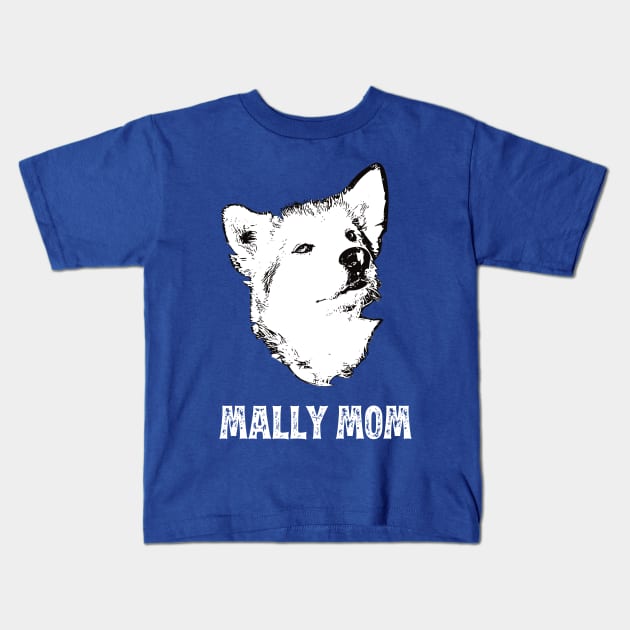 Mally Mom Alaskan Malamute Graphic Kids T-Shirt by DoggyStyles